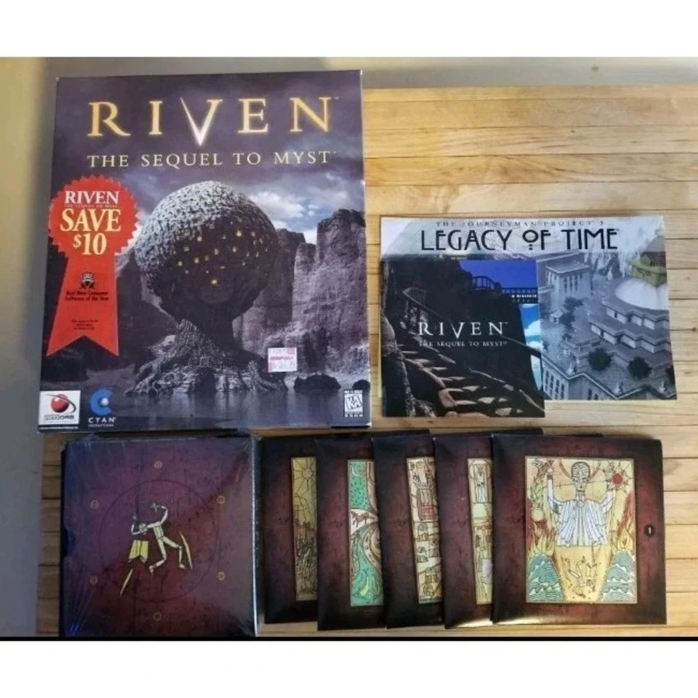Riven The Sequel to Myst PC CD-ROM Big Box Set NIB New Sealed Complete Cyan 1997